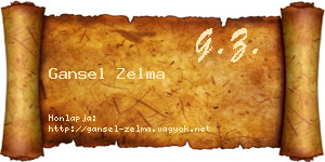 Gansel Zelma névjegykártya